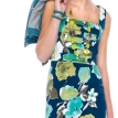 Floral Dress with Pleated Bodice