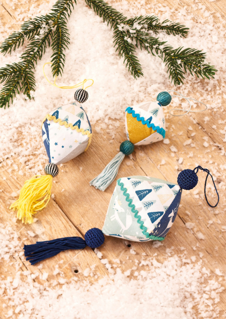 Christmas Geometric Bauble Decorations Sewing Pattern