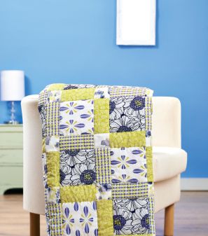 Geometric and Linear Quilt and Cushion Set