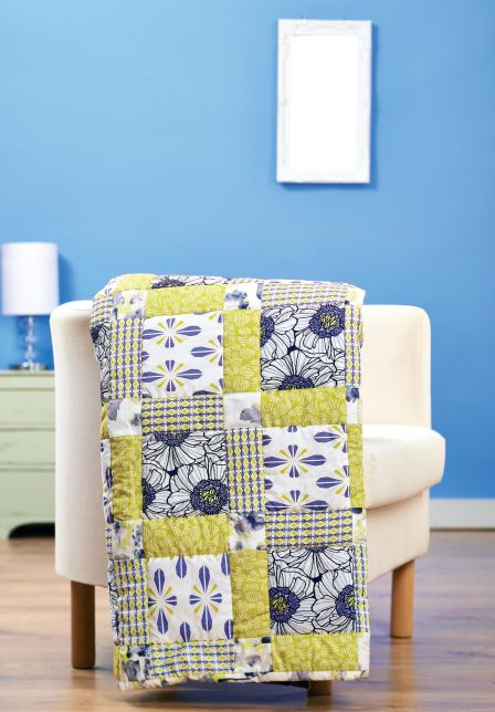 Geometric and Linear Quilt and Cushion Set