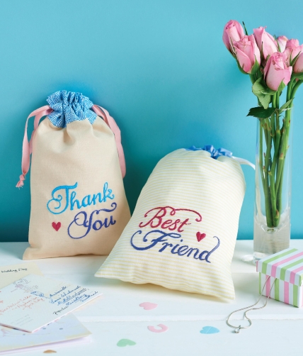 Vintage-themed Gift Drawstring Bags