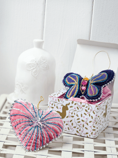 Goldwork Christmas Decs