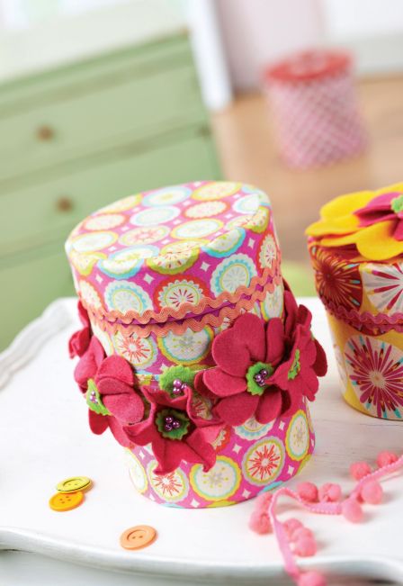 Handmade Floral Storage Boxes