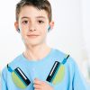 Headphones and Pow Applique T-shirt