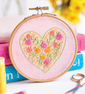 Embroidered Heart Hoop