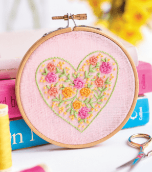 Embroidered Heart Hoop