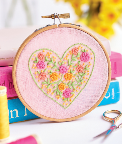 Embroidered Heart Hoop