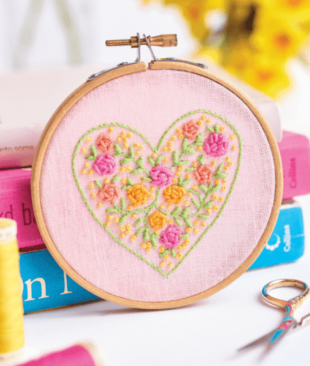 Embroidered Heart Hoop