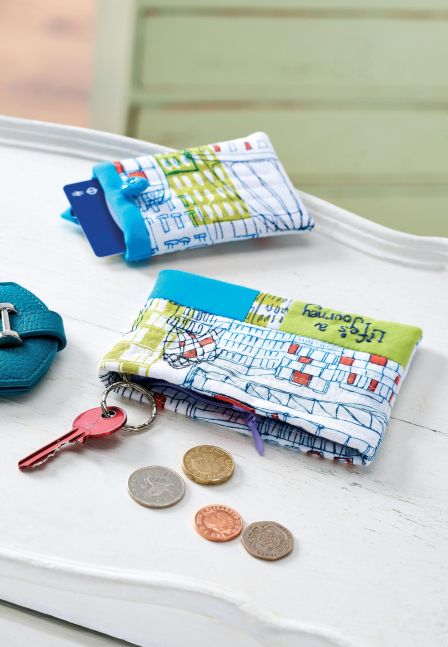 Journey themed zip purse and card holder