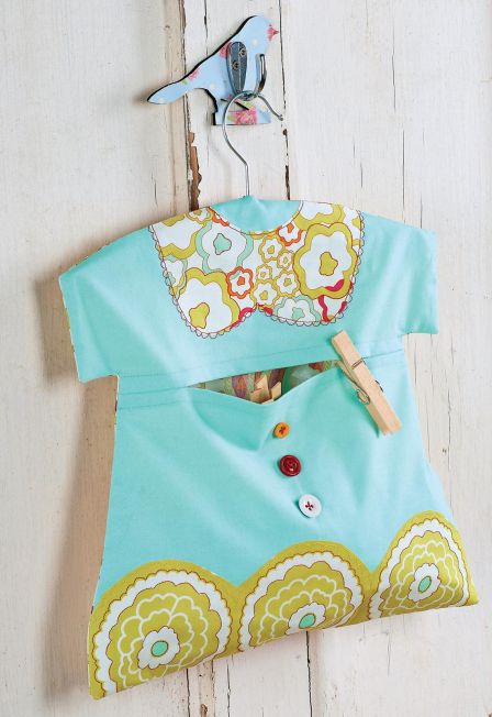 Art Gallery Fabric Dress-shaped Peg and Laundry Bag