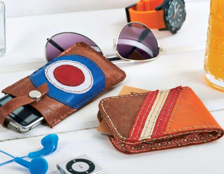 Leather Wallet Phone Cover and Key Case