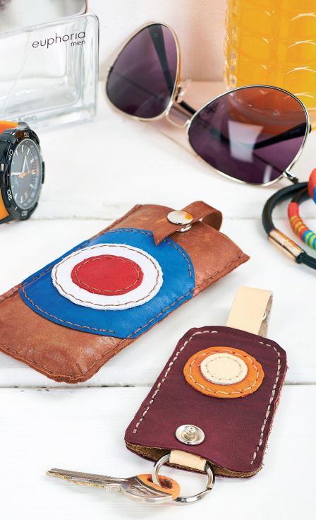 Leather Wallet Phone Cover and Key Case