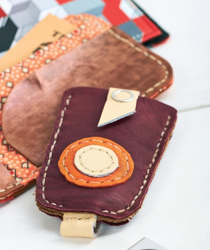 Leather Wallet Phone Cover and Key Case