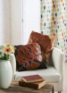 Wool Backed Leather Leaf Cushions