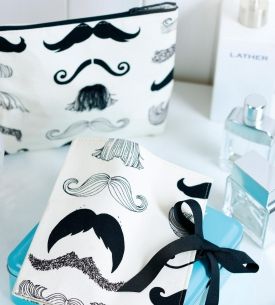 Moustache Printed Toiletry Set