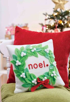 Christmas Mistletoe Cushion and Decoration Set