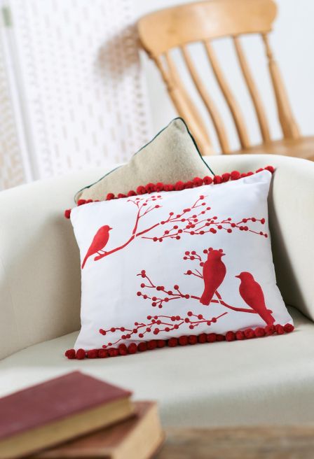 Bird Motif Scandi Cushion