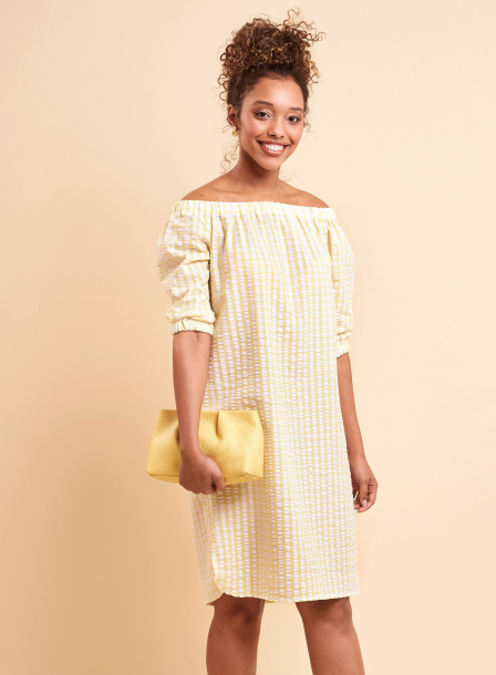 Off-Shoulder Bardot Dress Sewing Pattern | UK Sizes 8-24