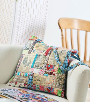 Vintage Images Patchwork Bag