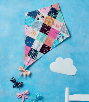 No-Pattern Patchwork Kite Sewing Tutorial