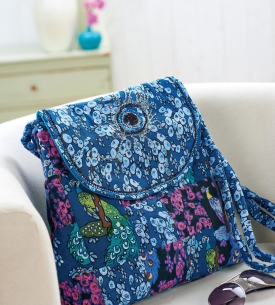 V&A Peacock Fabric Bag