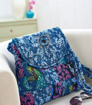 V&A Peacock Fabric Bag