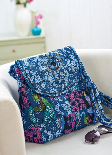 V&A Peacock Fabric Bag