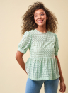 Peplum Puff-Sleeve Blouse Sewing Pattern | UK Sizes 8-24