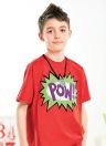 Headphones and Pow Applique T-shirt