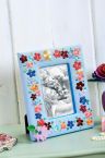 Embroidered Flowers Picture Frame