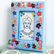 Embroidered Flowers Picture Frame