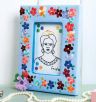 Embroidered Flowers Picture Frame
