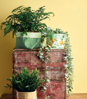 Easy Fat Quarter Plant Pots Sewing Pattern