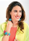 Pom Pom Bracelet and Earrings Jewellery Set