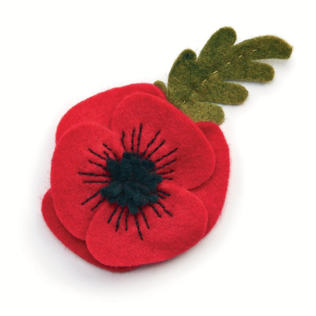 Remembrance Poppy Brooch Sewing Pattern
