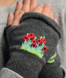 Remembrance Poppy Fingerless Mittens Sewing Pattern