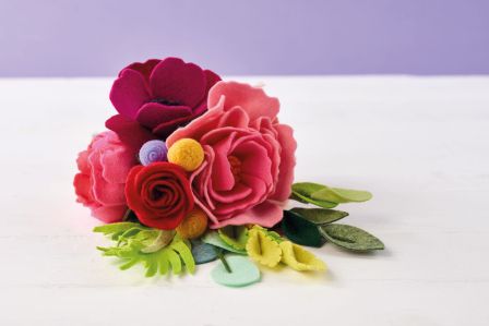 Purple Anemone Felt Bouquet