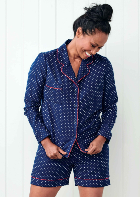 Piped Pyjama Shirt Sewing Pattern