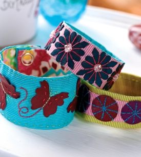 Quick Stitch Fabric Wristbands