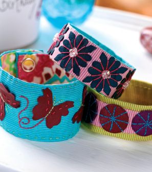 Quick Stitch Fabric Wristbands