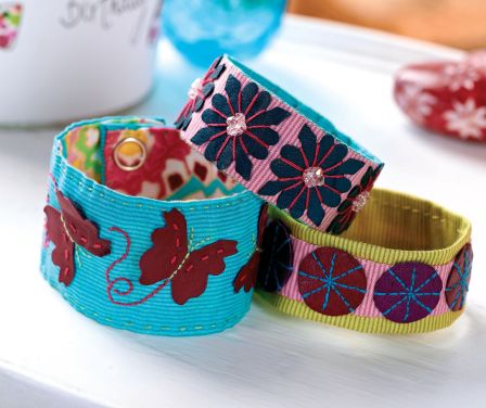 Quick Stitch Fabric Wristbands