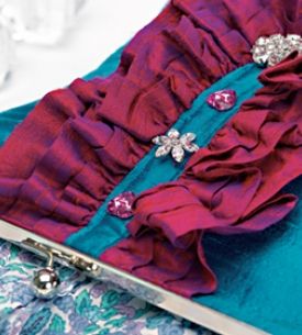 Ruffled Silk Clutch Bag Ruffled Silk Clutch Bag