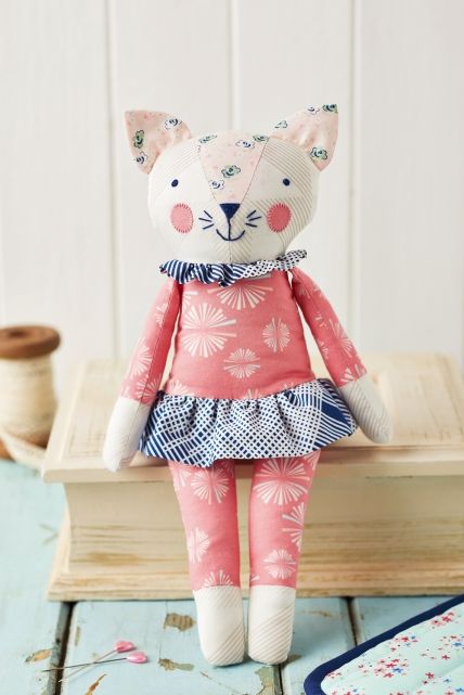 Cat Stuffed Animal Sewing Patterns . Stuffed Cat Cloth Doll Patterns .  Handmade Cat Rag Doll Pattern . Soft Toy Pattern Cat Lover Gift 