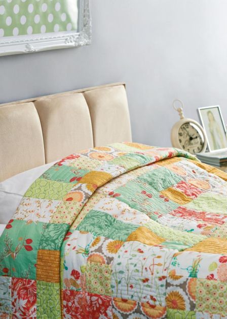 Chic patchwork throw