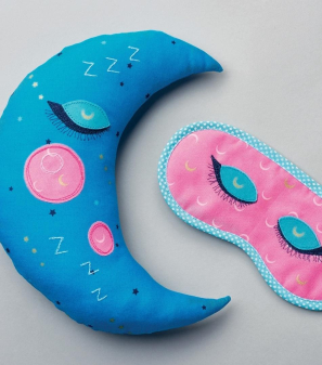 Sleep Mask and Moon Pillow Sewing Pattern