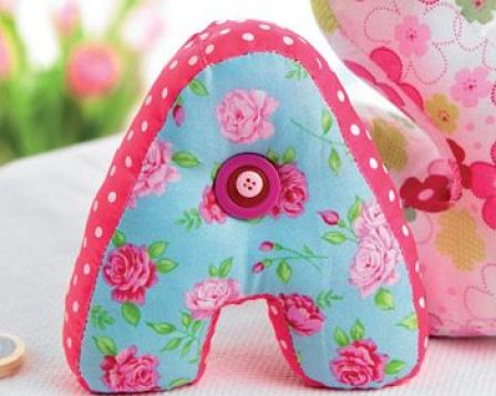 Stuffed Fabric Letters