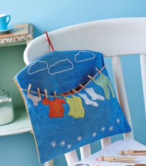 Chain Stitched Peg Bag