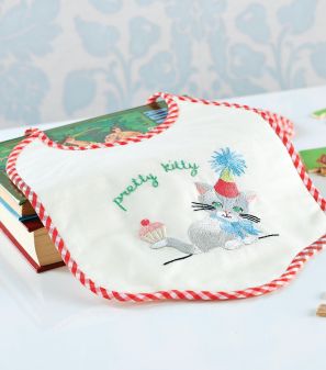 Split Stitch Embroidered Bib