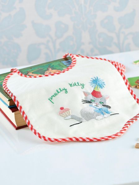 Split Stitch Embroidered Bib