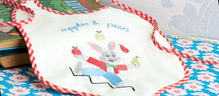 Split Stitch Embroidered Bib